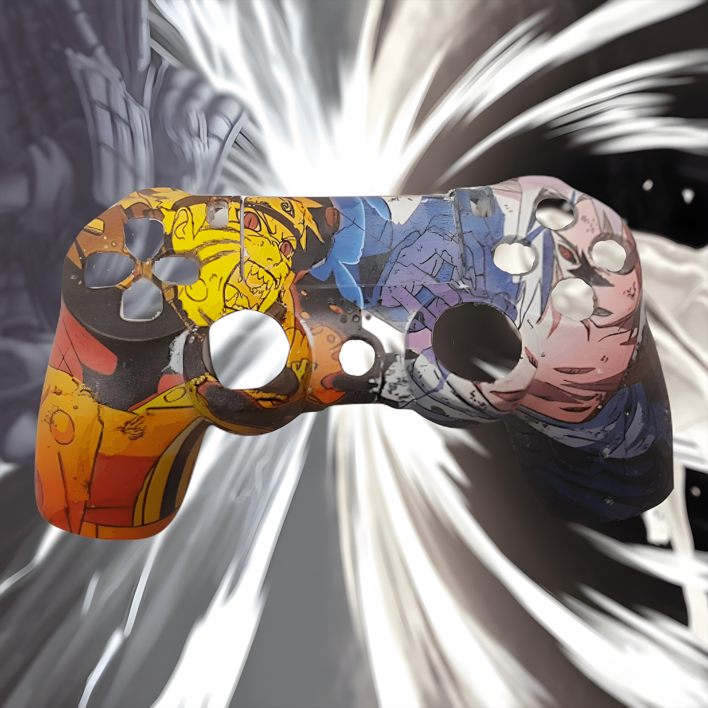 Custom naruto anime ps4 controller. front view